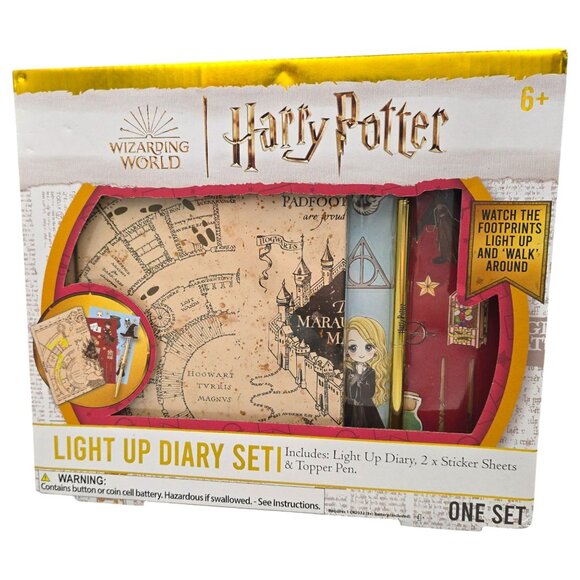 Harry Potter Wizarding World Light-Up Diary Set With Stickers & Topper Pen - Picture 1 of 10